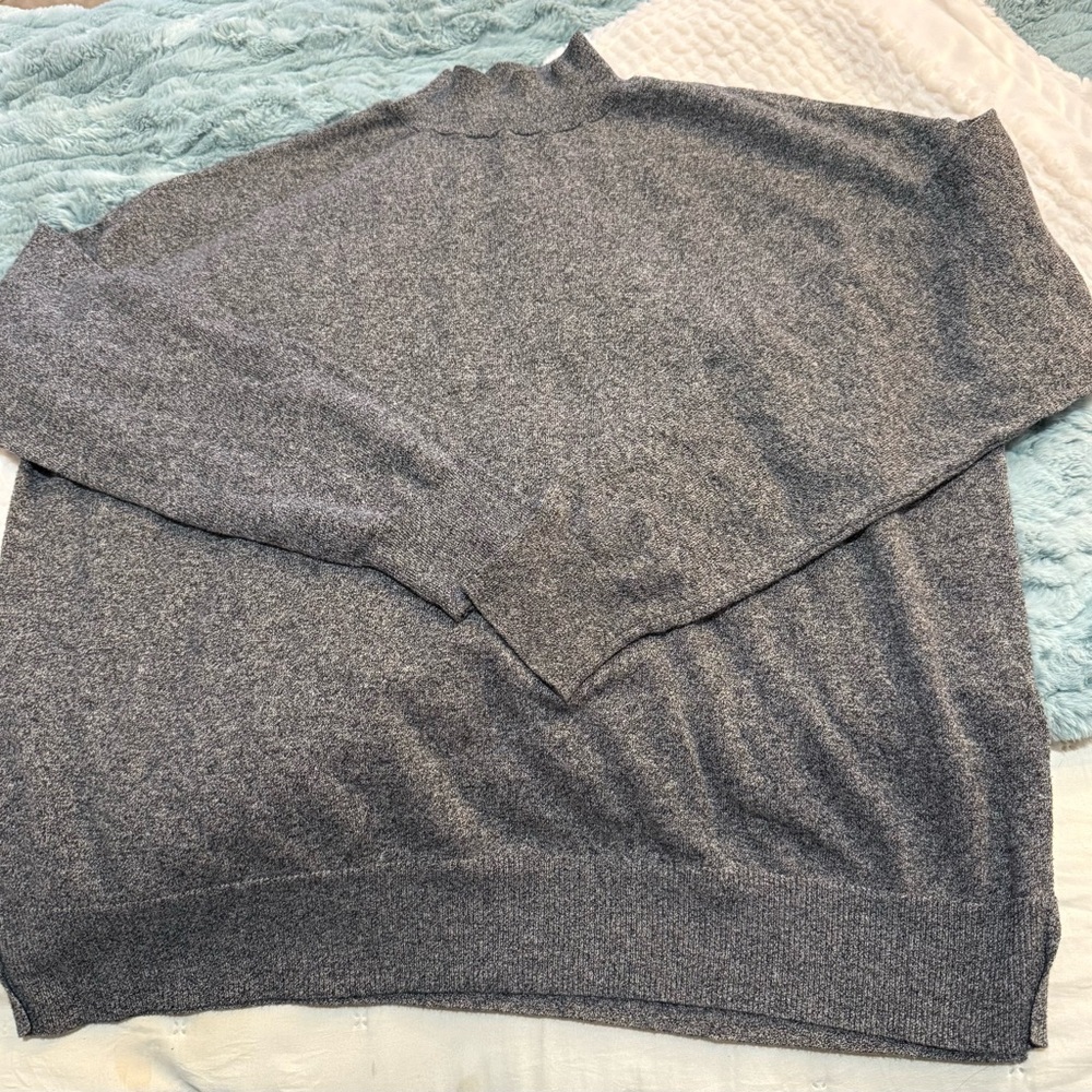 Old Navy Marled Charcoal Gray Mock Neck Sweater Size Large